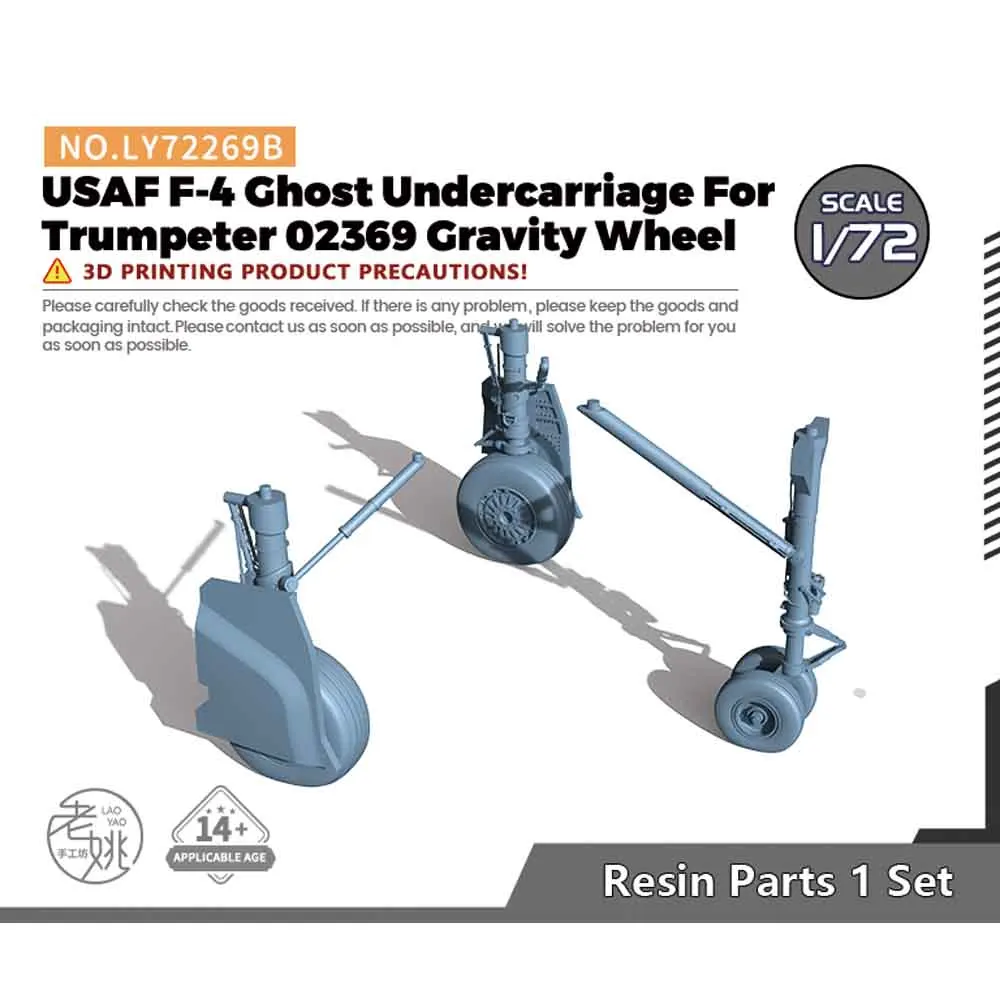 

Yao's Studio LY269B 1/72 Model Upgrade Parts USAF F-4 Ghost Undercarriage For Trumpeter 02369 Gravity Wheel WWII WAR GAMES