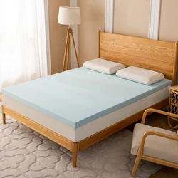 Hcore 1  Gel Memory Foam Mattress Topper, Blue Mattress Pad, Soft Breathable Cooling Bedding  Bedroom, Guest Room, CertiPU