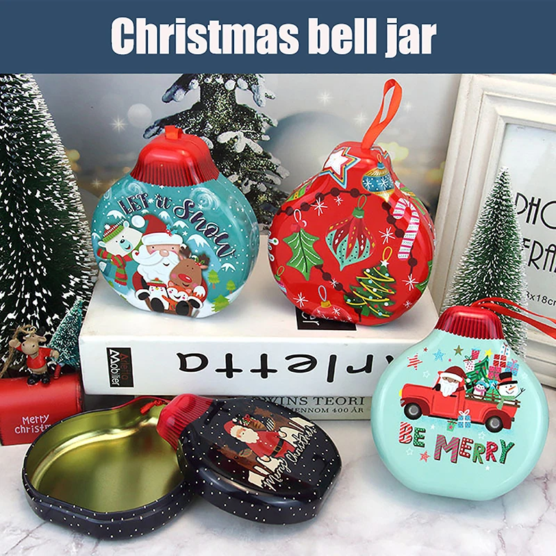 Christmas Tinplate Jars Coffee Tea Spice Candy Gifts Jewelry Storage Case Candle Making Container Empty Box Decorations Box