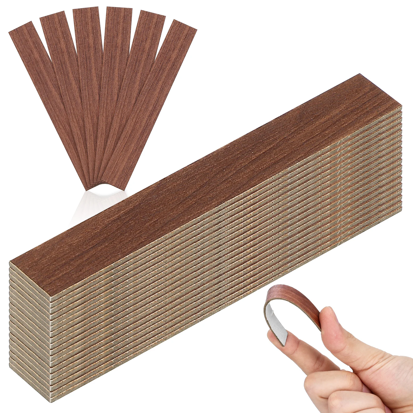 

40Pcs Miniature Flooring Peel Stick Sheets Faux Wood Grain Self Adhesive Boards for Dollhouse Interior Decoration Mini