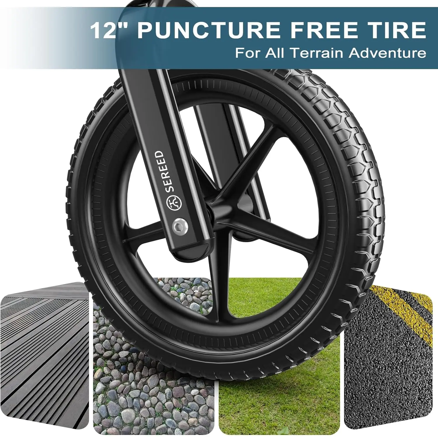 12-Zoll-Laufrad für Kleinkinder, kein Pedal fahrrad für Kinder im Alter von 24 Monaten bis 5 Jahren, Platte anpassen (3 Sätze Aufkleber enthalten),