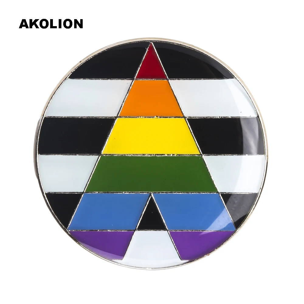 Gay Pride Rainbow Feel Metal Pinback Button Danemark gs, Symdangers Pin, Broche décorative pour vêtements