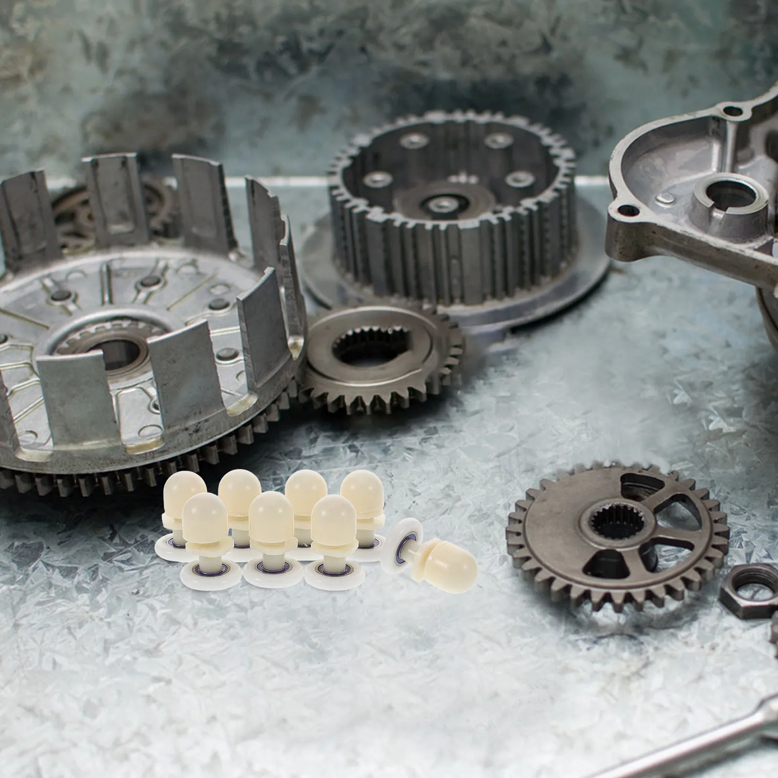 

8Pcs Shower Door Rollers Single Wheel Hangers Nylon Material Silent Sliding Bathroom Hardware Wheels Sliding Wardrobe Door Parts