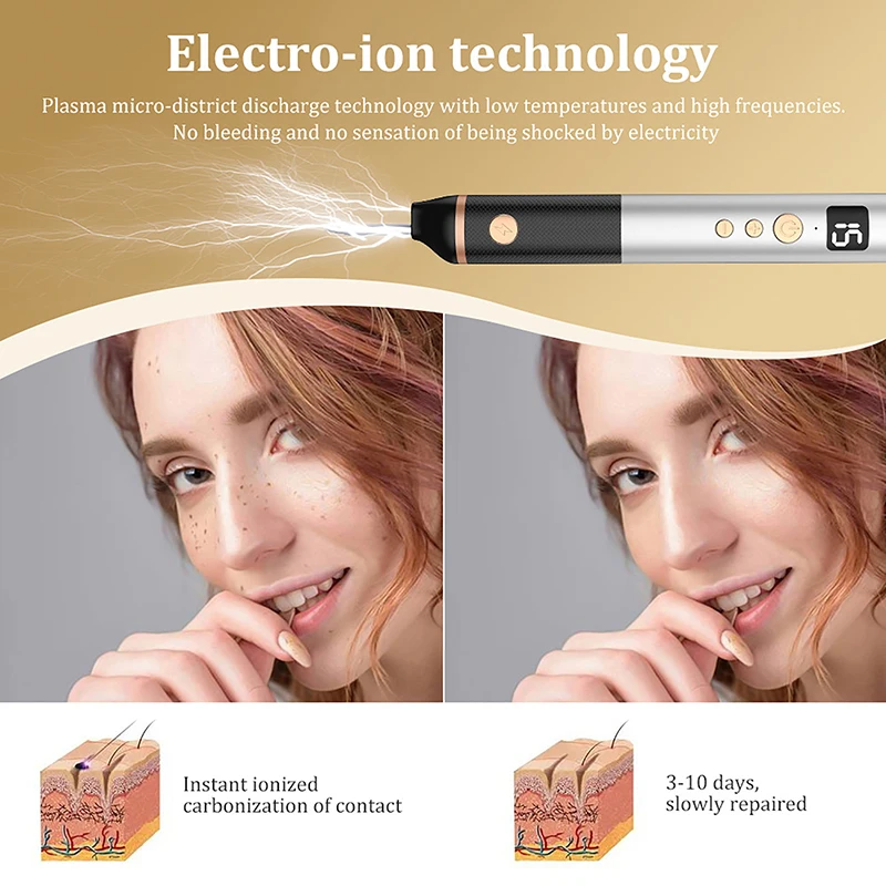 Electric Home Mini Mole Scanning Pen With LED Screen 15-speed Adjustable Handheld Portable Beauty Pen