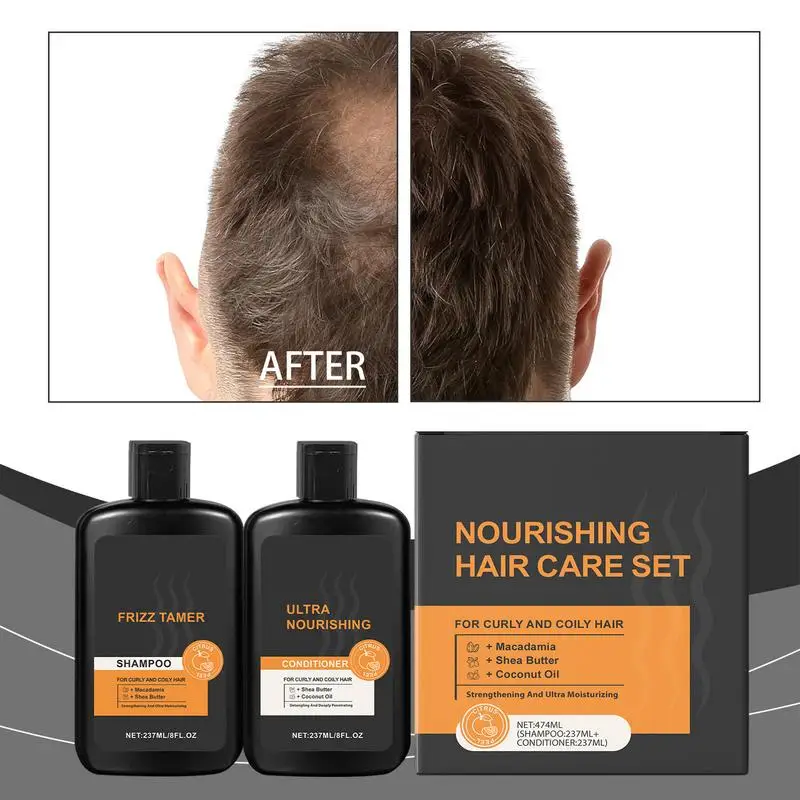 Mens Hair Care Set Strengthening Shampoo Hydrating Hair Care Kit Hydrating Hair Products Effective Nourishing Regenerating