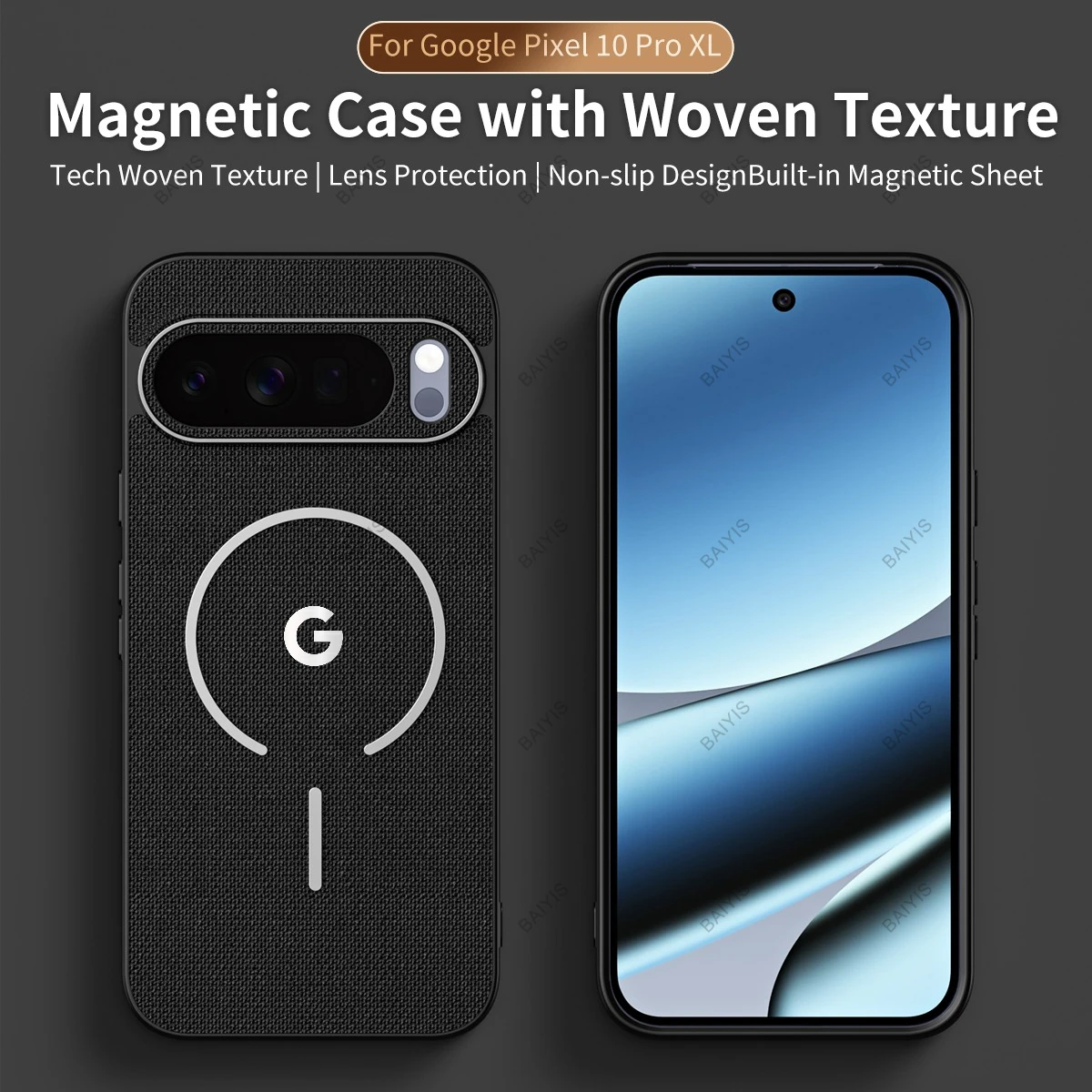 Luxury Technology Woven Magnetic Phone Case For Google Pixel 10 9 8 7 Pro XL 10A 9A 8A For MagSafe Charging Shockproof Cover