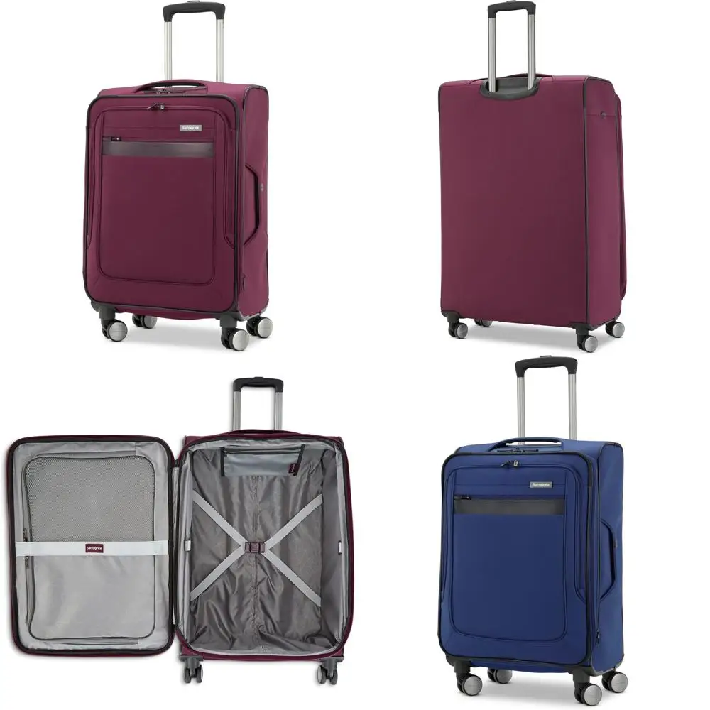 

expandable softside luggage with spinner wheels, light plum color
