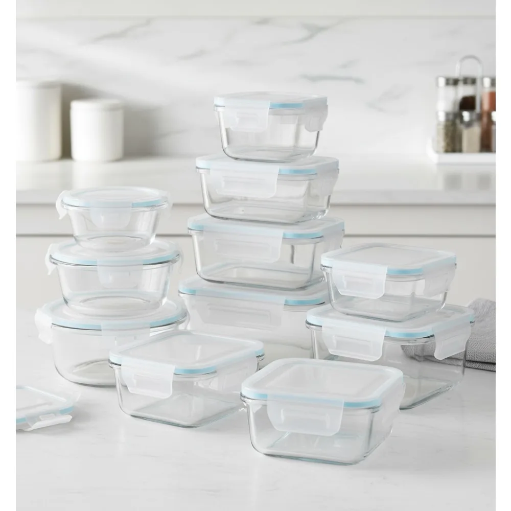 

18-Piece Glass Food Storage Containers Set, BPA Free & Leak Proof, Microwave/Oven/Dishwasher Safe Meal Prep
