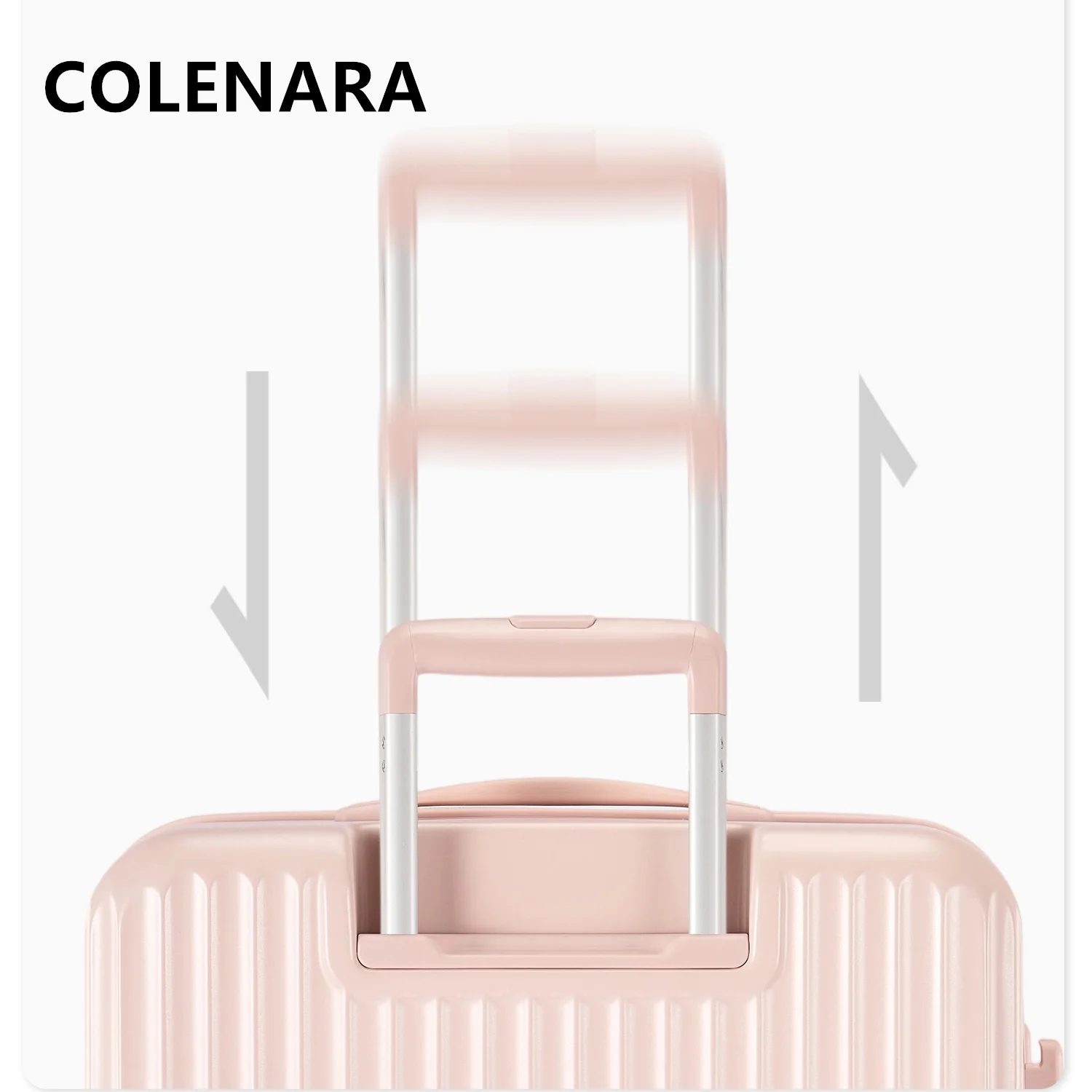 COLENARA ABS + PC Suitcase Front Opening Laptop Boarding Case Multifunctional Trolley Case Can Be Checked with Wheels Luggage
