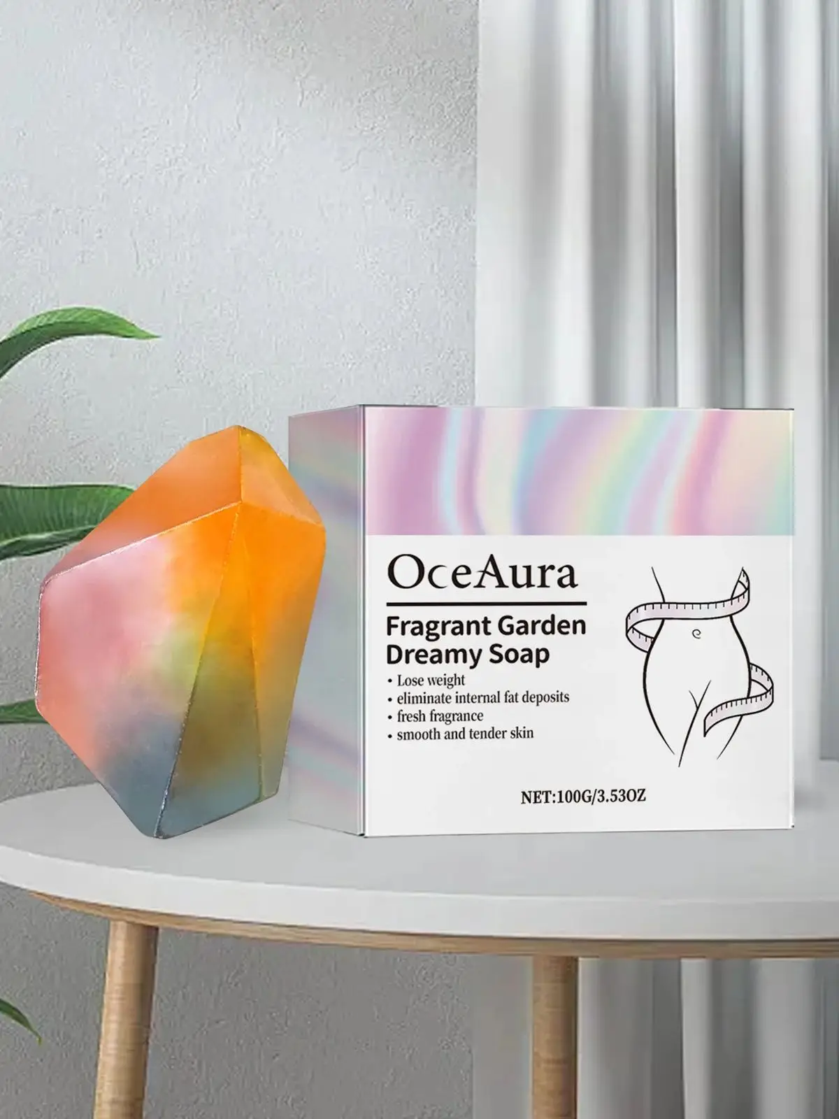 OCEAURA Duftender Garten-Traumseife Tiefenreinigend und Effektiv Schmutzentfernend Badeseife 100g Zur Gesichtsreinigung und Dusche – Detail 9