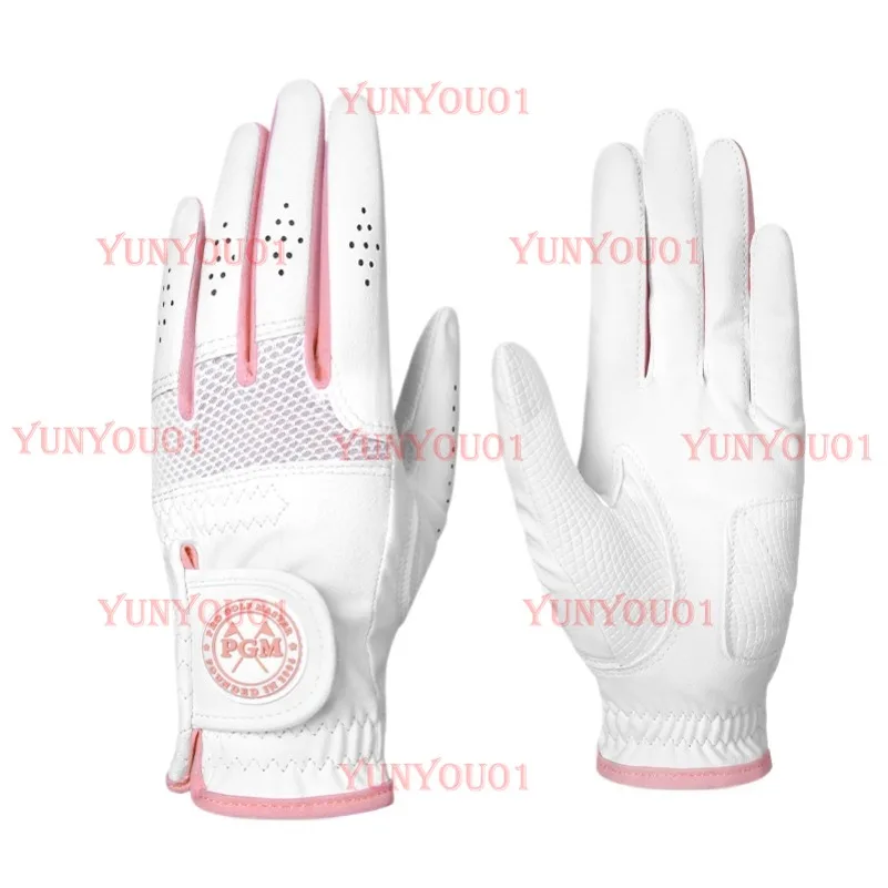 

Перчатки для гольфа PGM, противоскользящие специальные женские осенние и зимние дышащие перчатки с открытым пальцем, оба руки