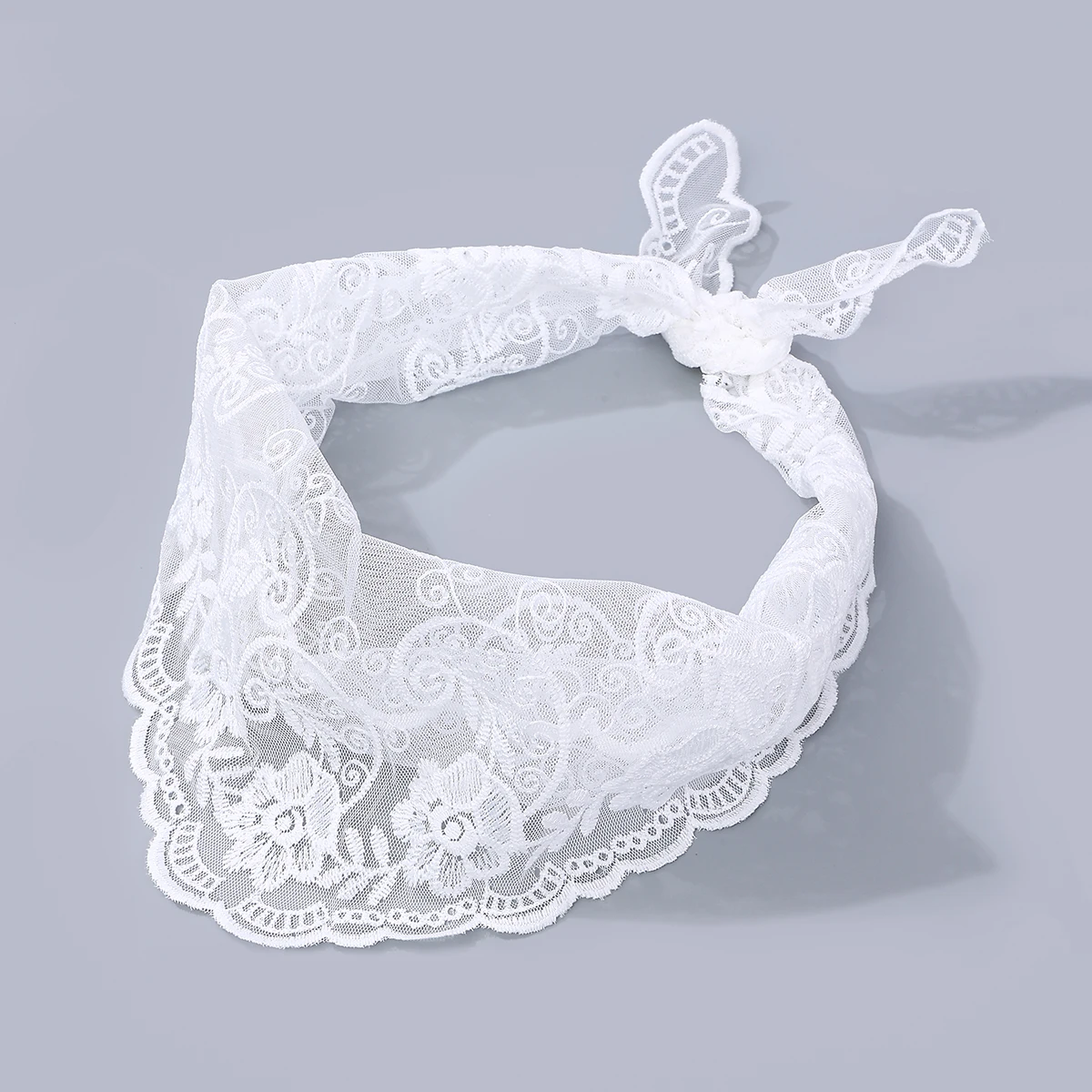 French Vintage Lace Broken Flower Headscarf Girl\'s Scarf Scarf Hairband Headband Lovely Sweet Outing Headdress