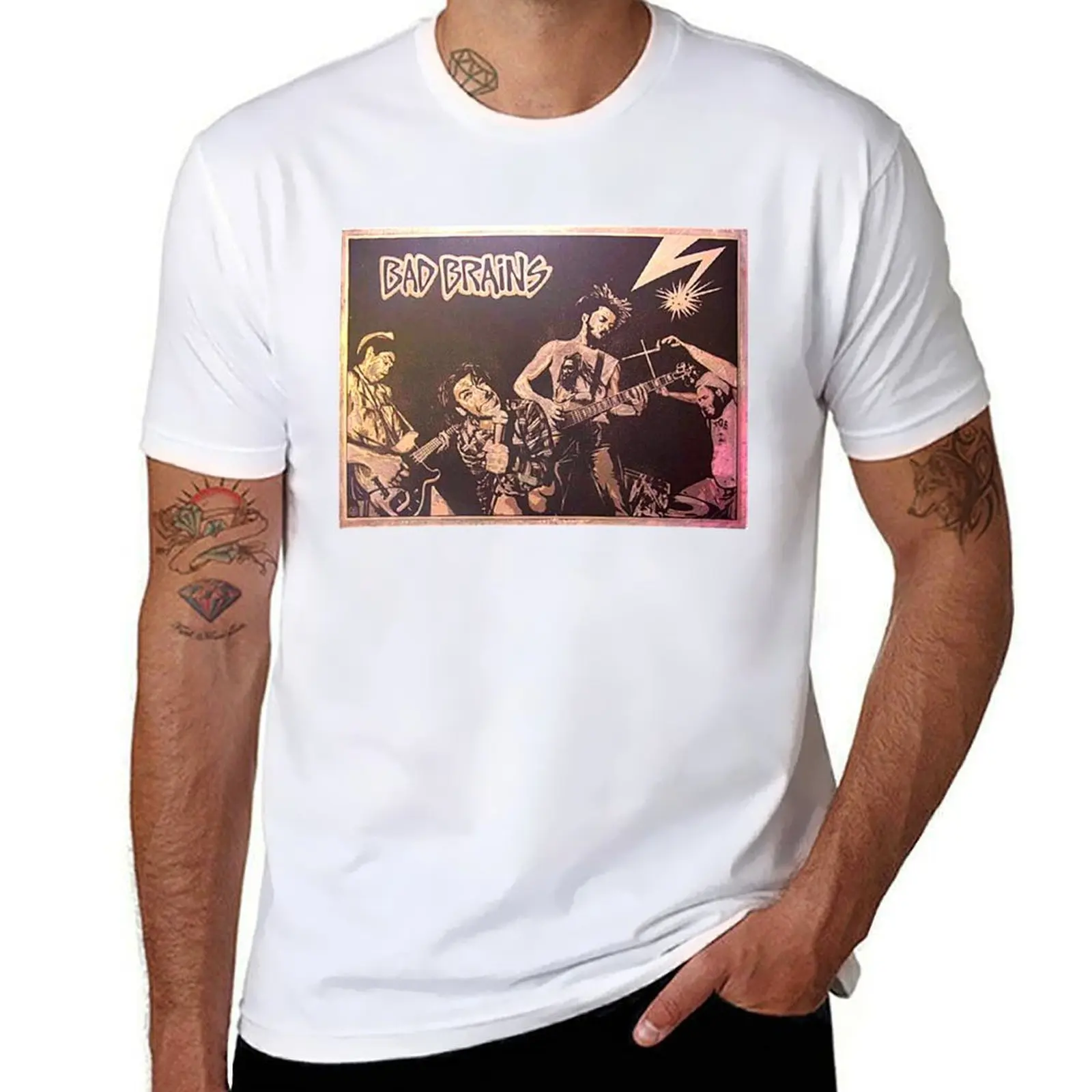 

bad brains T-Shirt mens graphic t shirts man t shirt luxury T-Shirt
