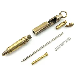 Outdoors Writing Tools EDC Mini Pocket Pen Handmade Brass Bolt Ballpoint Pen