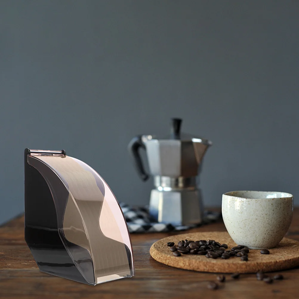 

Coffee Filter Holder Paper Storage Box Multi-Functional Acrylic Container Large Capacity Dustproof Space Saving