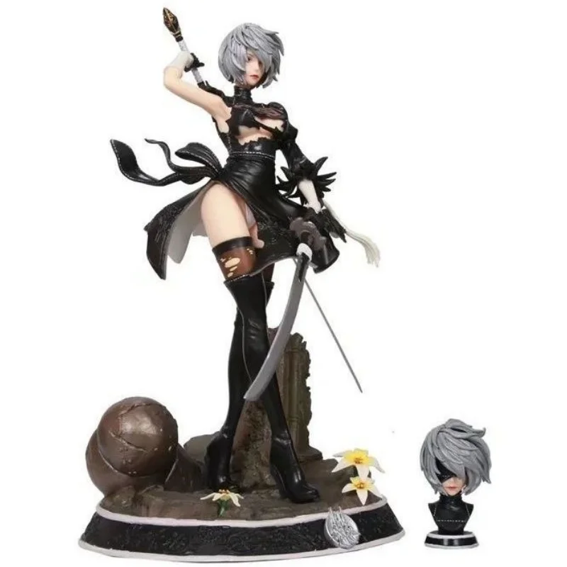 Hot Nier Automata 2b Action Figure Anime Yorha No.2 Type 2b Machine Lifeform Figuras Toys 33cm Pvc Gk Statue Collect Models Gift