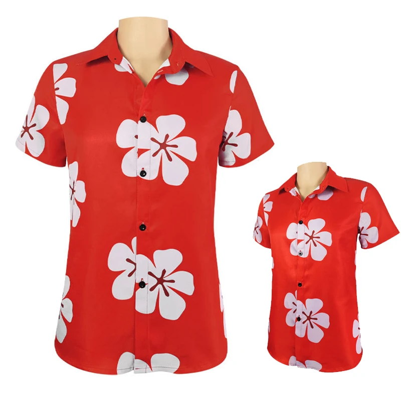 

Badass League Greedy Snake Red Flower T-shirt Cospaly Halloween Stage Costume Red Flower Shirt Beachwear