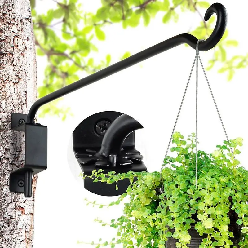 Wall Hook Heavy Duty Metal Adjustable Angle Plant Bracket Wall Mounted Hanging Basket Hanger Indoor Outdoor Garden Decoration