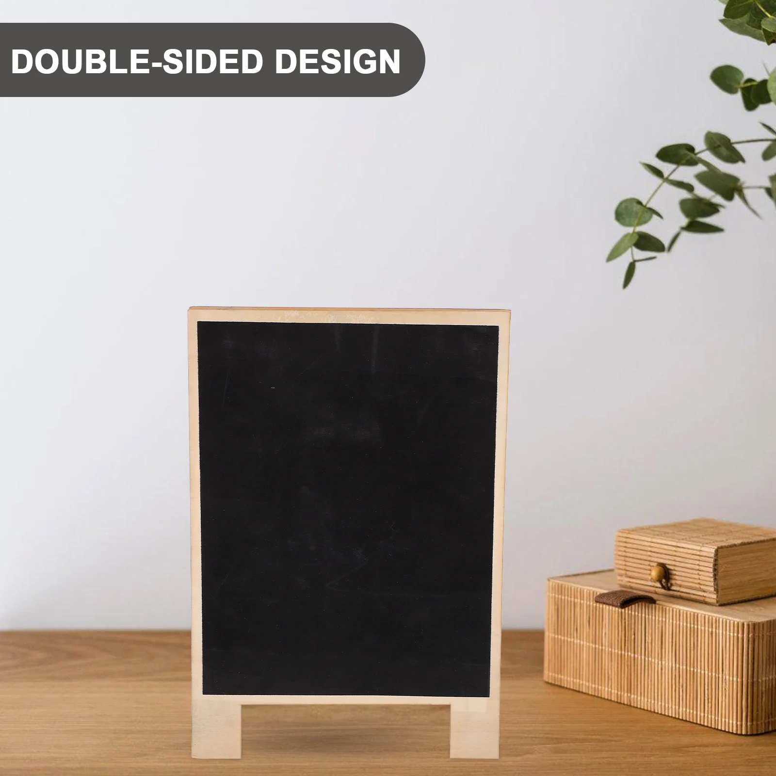 سبورة صغيرة قائمة بذاتها سبورة خشبية مزدوجة الجوانب لوحة كتابة محمولة للمنزل بار رقم طاولة الزفاف #6