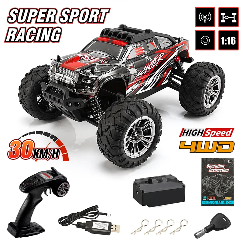

Kf11 Rc Car High-Speed Car 1/16 Full-Scale Remote Control Car Four-Wheel Drive Off-Road Climbing Racing Crawler For Boys Gift