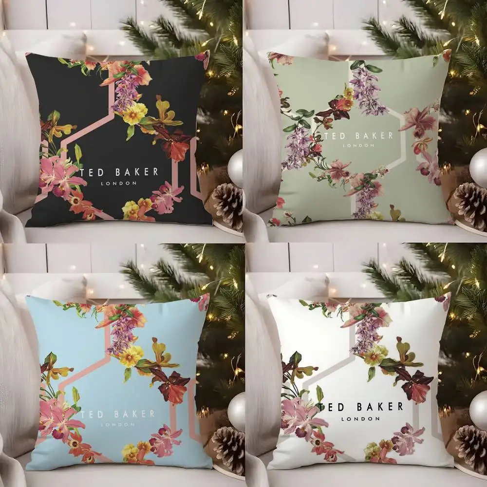 

Fashion T-TED B-BAKERs Pillow Case Office Sofa Dorm Chair Back Short Plush Double-sided Printing Home Cushion Cover