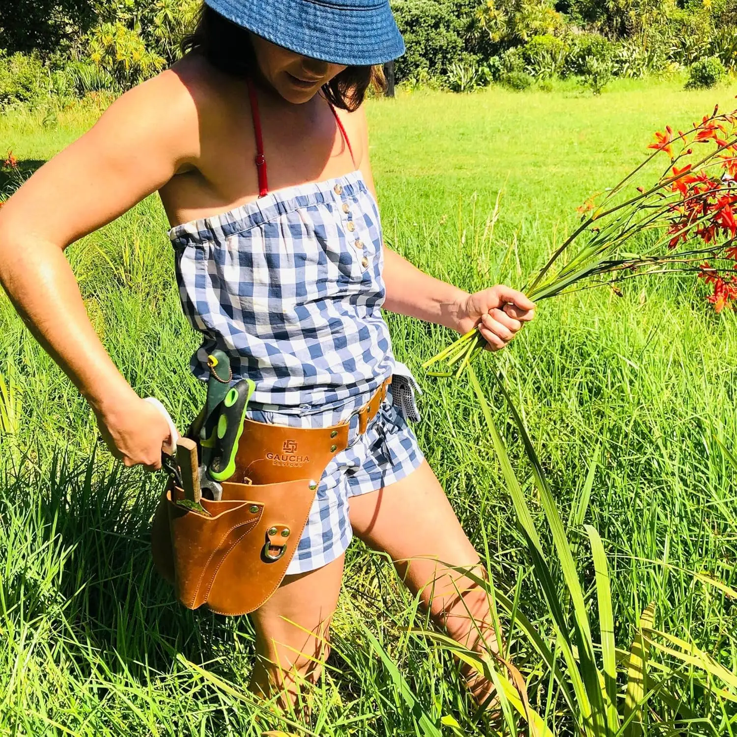 Leather Garden Tool Belt - Gardening gifts for women- Utility belt - Garden Tools Organizer Holster Pouch