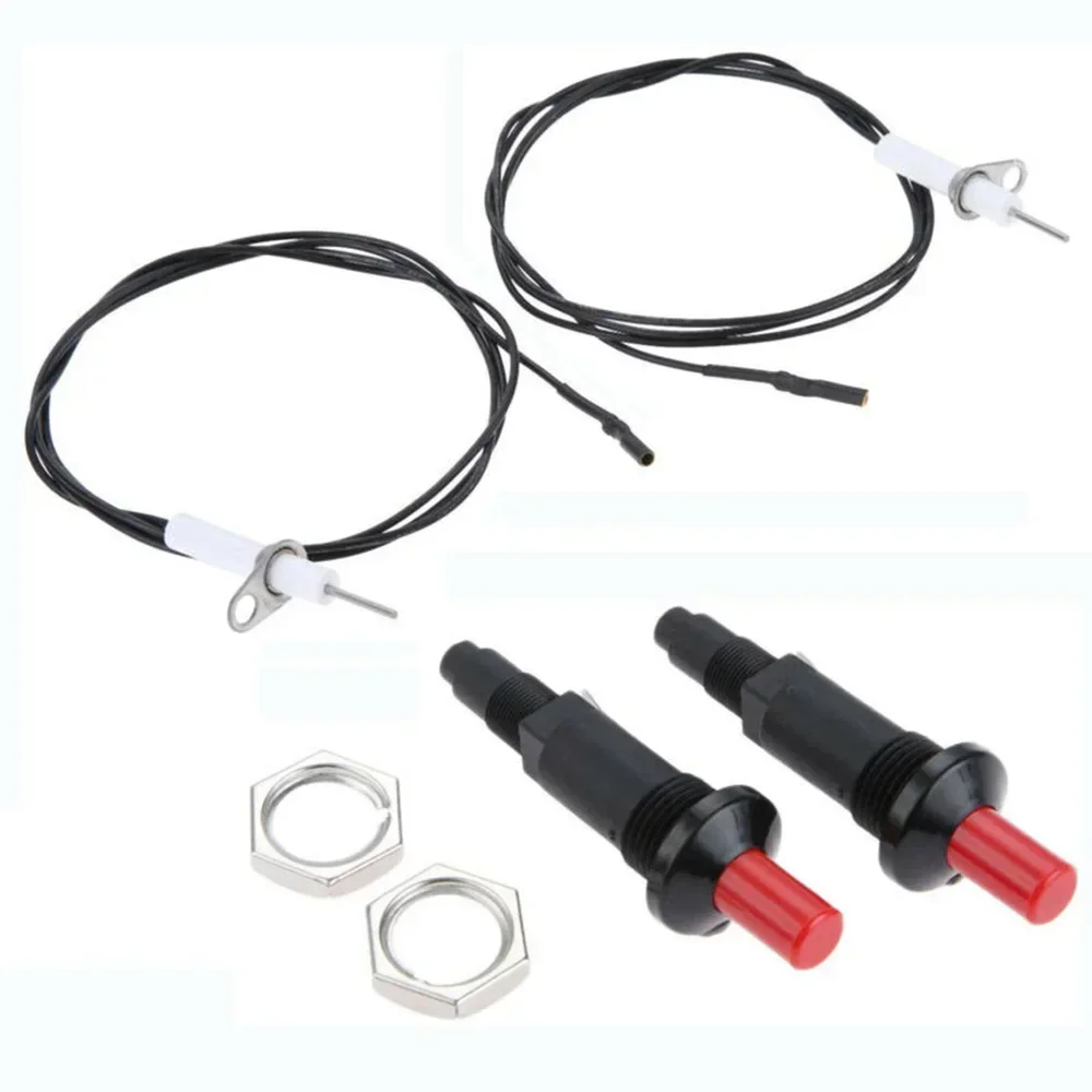 Piezo Spark Ignition With Cable For 2 Pack Universal Piezo Spark Igniter Push Button Gas Fireplace Grill BBQ Stove