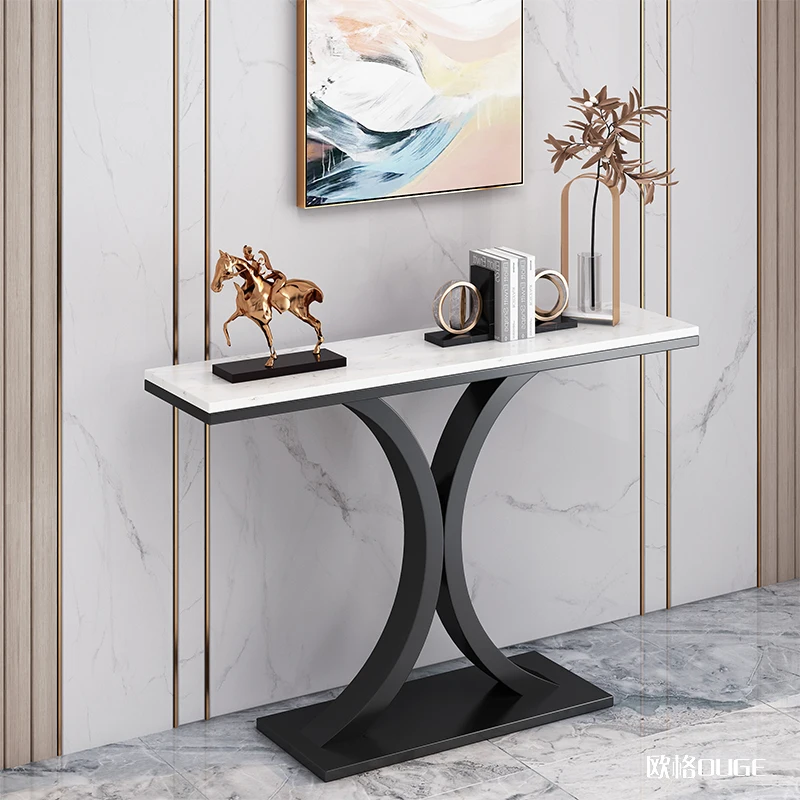 

TT Nordic Marble Console Tables Wall Shelf Console Modern Minimalist Entrance Cabinet