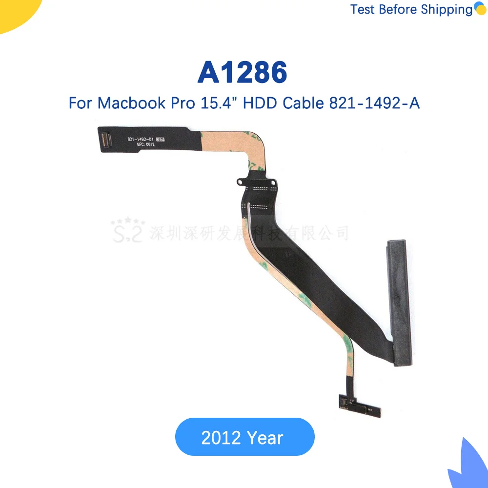 

Новый кабель для жесткого диска 821-1492-A 821-1492-01 для MacBook Pro 15 дюймов A1286, кабель для жесткого диска Mid 2012 года
