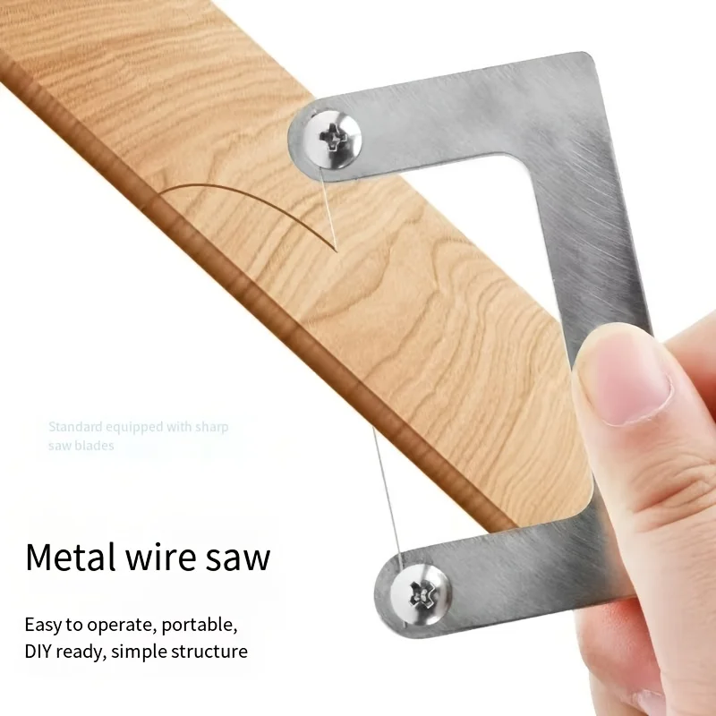 Stainless Steel Mini Wire Saw, Portable Handheld Metal Wire Cutter,Precision Cutting Tool for Wood,Plastic,Carbon Fiber Tube,DIY