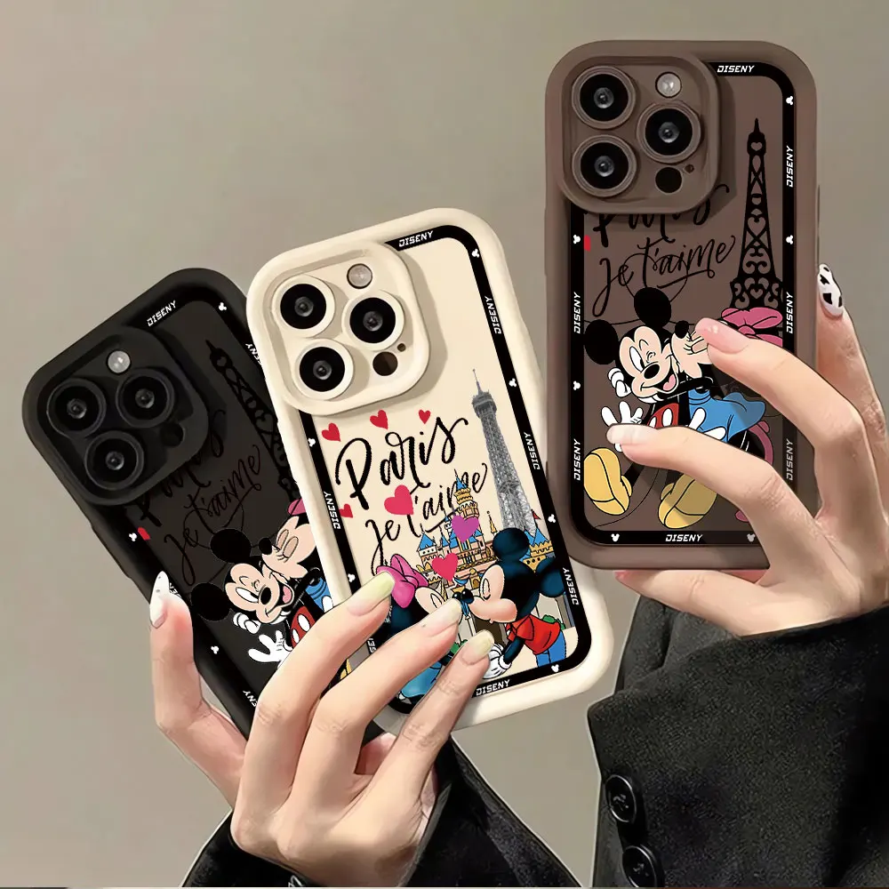 Disney Mickey Minnie Cute Case for Xiaomi Redmi Note 11S 12S 10 Lite 11 Pro 10 Pro 12 Pro 9S 9 12 11 Pro Plus Soft Cover