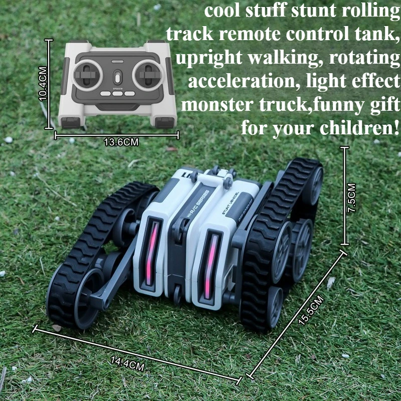 Cool Stuff Toy Tank Funny Gift-Intelligent Stunt Crawler Rc Tank Model,Rotation Speed Rc Cars,Monster Truck,Kawaii Toys for Boys