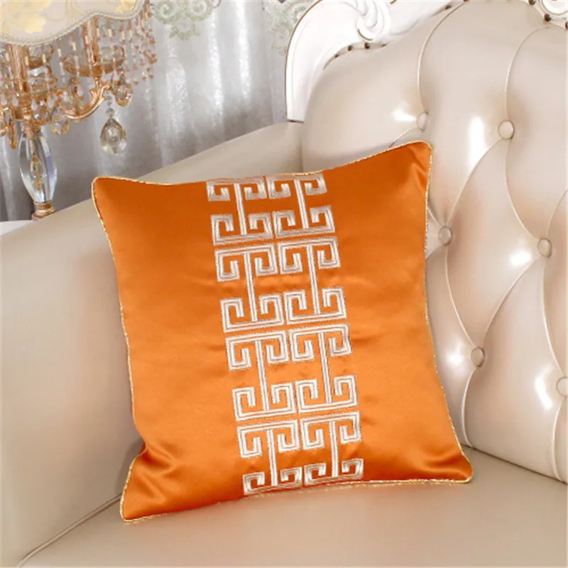 45x45cm Einfarbig Gestickter Kissenbezug Dekorativer Kissenbezug Home Jacquard Wohnzimmer Schlafzimmer Sofa Taillenkissen – Detail 5