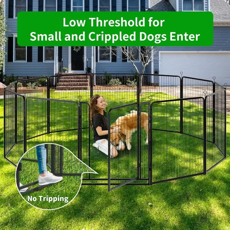 Outdoor Extra Wide 12 Panels Heavy Duty Dog Fence 40