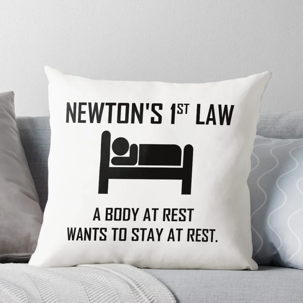 

Newton's First Law- Funny Physics Joke Throw Pillow ornamental pillows for living room christmas decorations for home 2024