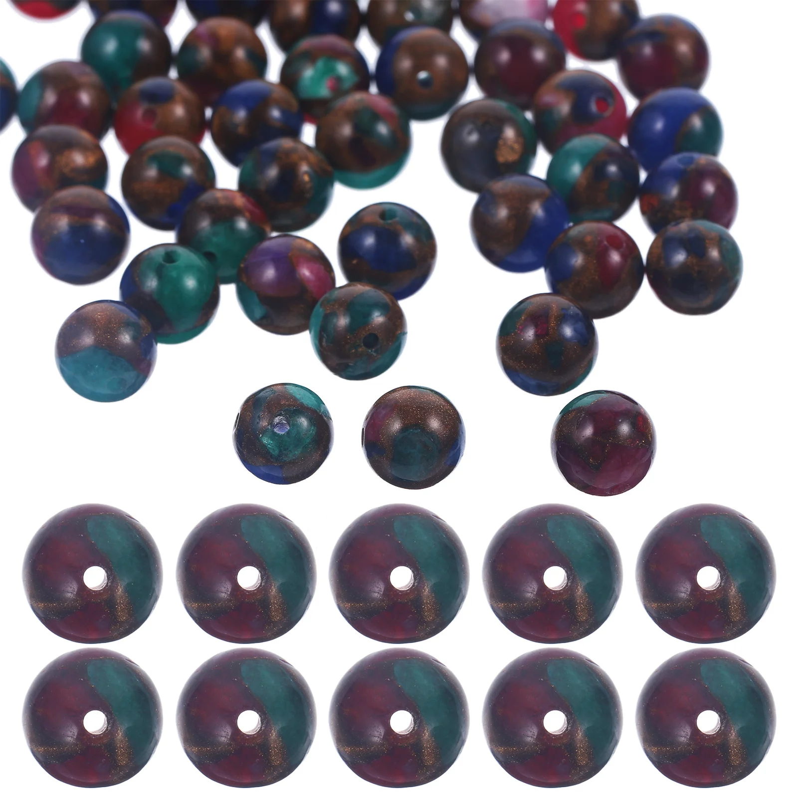 

1 String Colorful Loose Beads DIY Jewelry Stones Multi-Color Bracelet Making Beads Bulk for Crafts Accessories