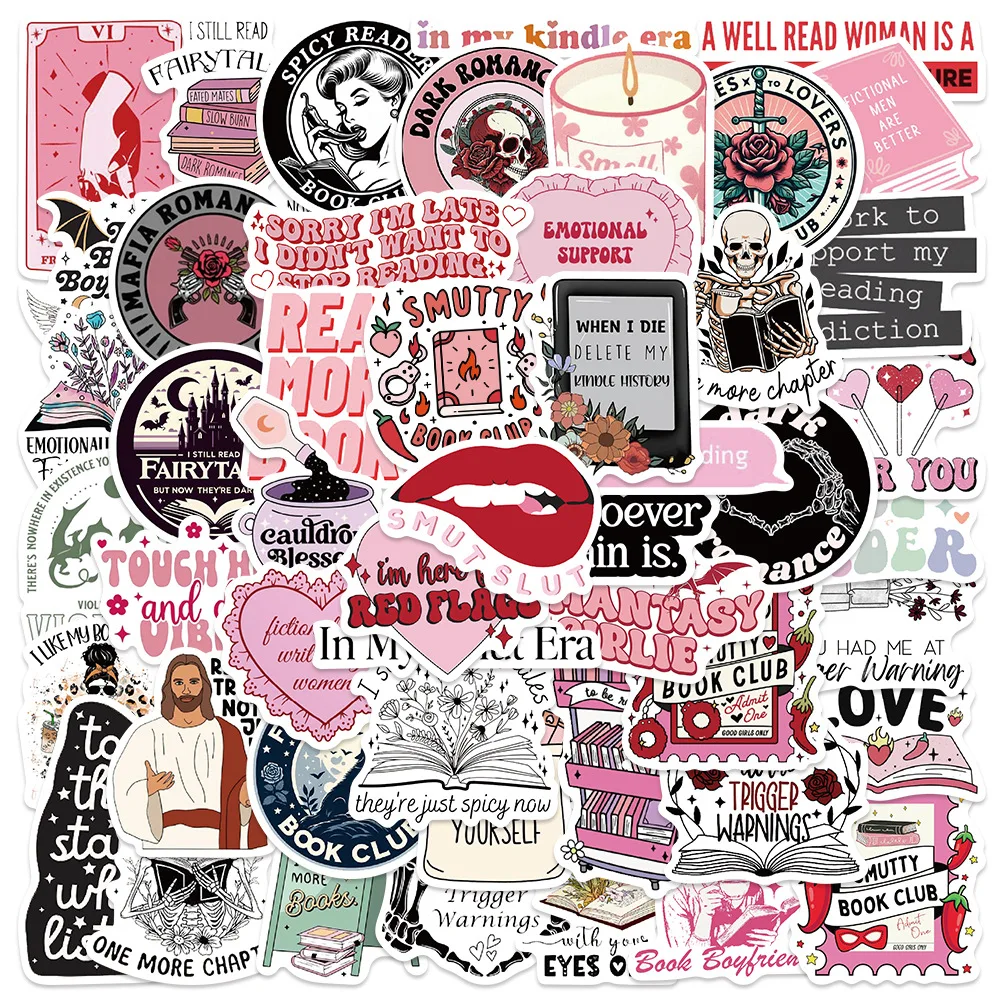 

50 шт. яркие наклейки для чтения книг «сделай сам», наклейки для скрапбукинга, телефона, багажа, скейтборда, водонепроницаемые наклейки