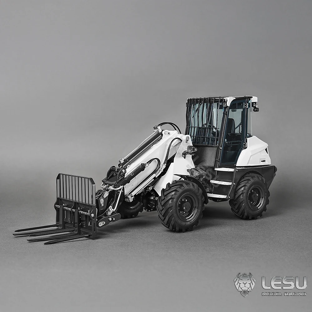 LESU 1/14 AT1050 RC Hydraulic Loader Telescopic Arm Model Radio Control Truck Light Sound Painted Assembled Car Vehicle Model