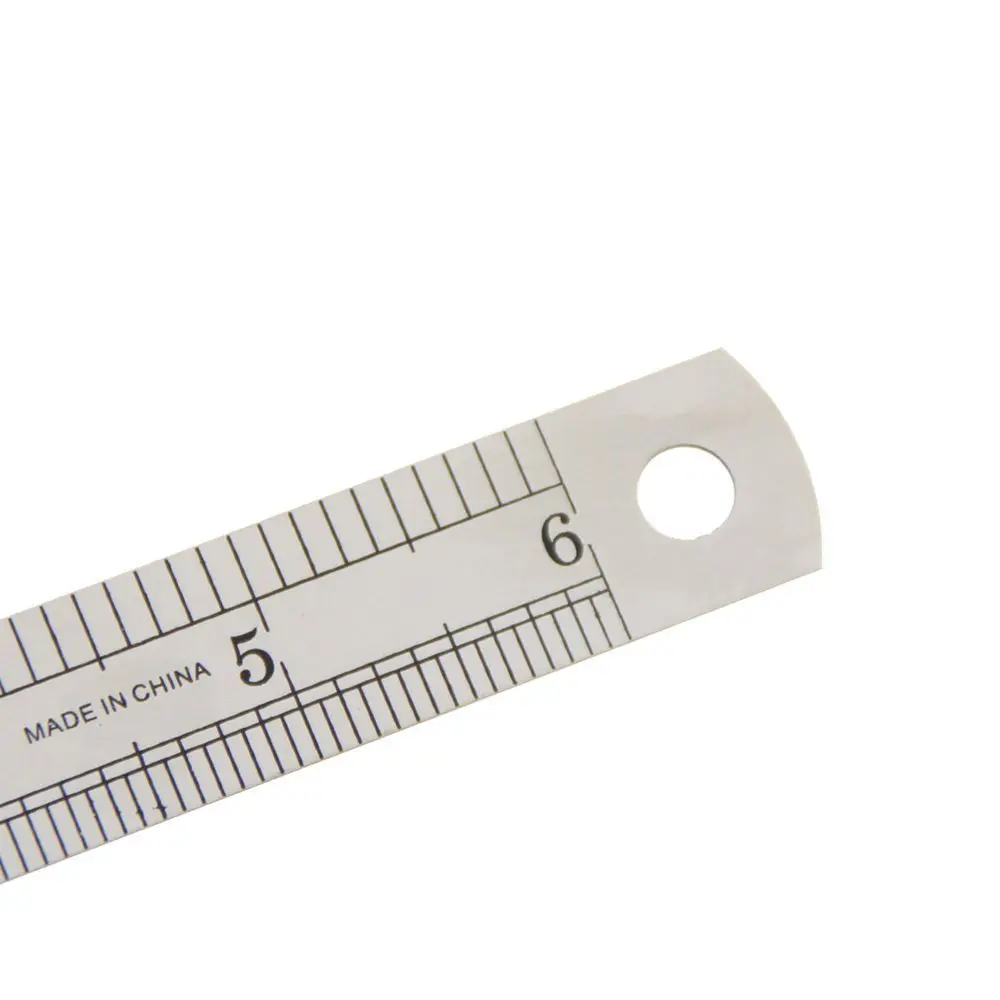 1Pc 15cm 6 Inch Stainless Steel Straight Ruler Precision Double Sided Drafting Supplies Office Stationery