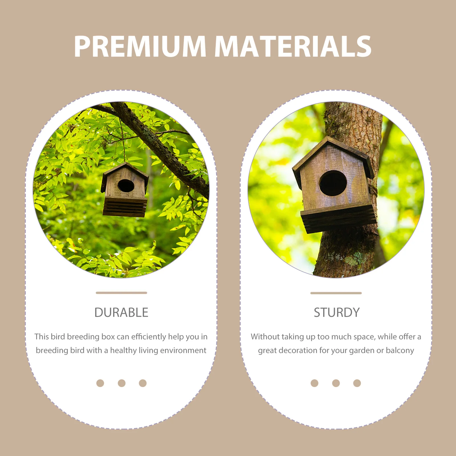 

Wooden Bird Nest Box For Parrot Breeding Garden Bird House Natural Wood Nesting Box For Australian Parakeet Budgies