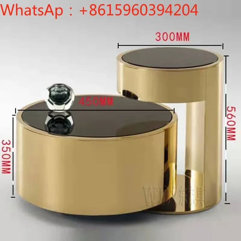 

Customized coffee table simple modern living room tempered glass tea table small European side living room household