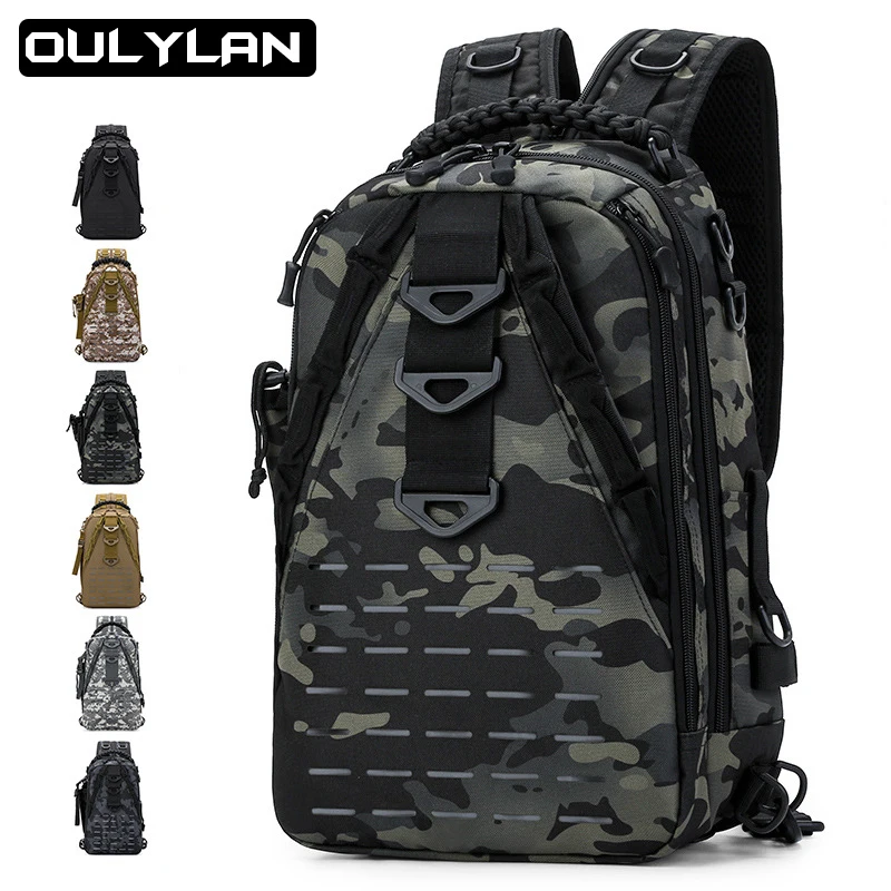 

New Outdoor Backpack Reflective Fishing Gear Bag Multifunctional Large Capacity Messenger Bag Fishing Rod Tackle Storage Bag