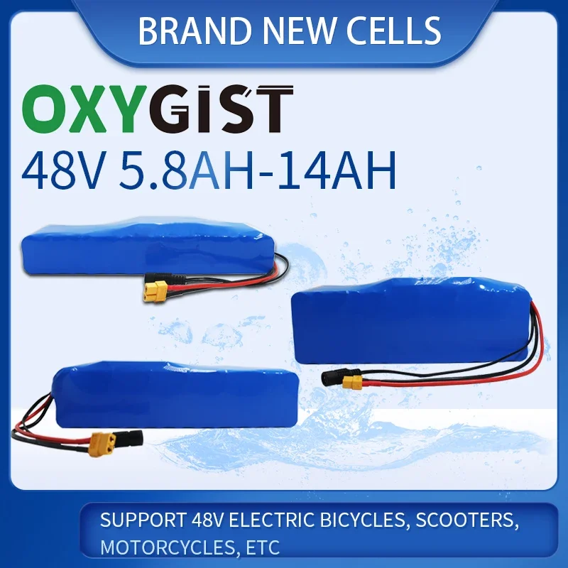 

18650 48V Ebike Scooter Battery 5.8Ah-17.5Ah 54.6V 13S Lithium Battery Pack With 15A-25A BMS for Motorcycle Electric Bicycle