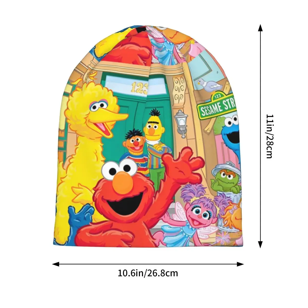 Comedia s-sésamo Street gorras Barrio Sésamo dibujos animados Vintage hombres mujeres calle Skullies gorros sombreros verano cálido gorro de doble uso
