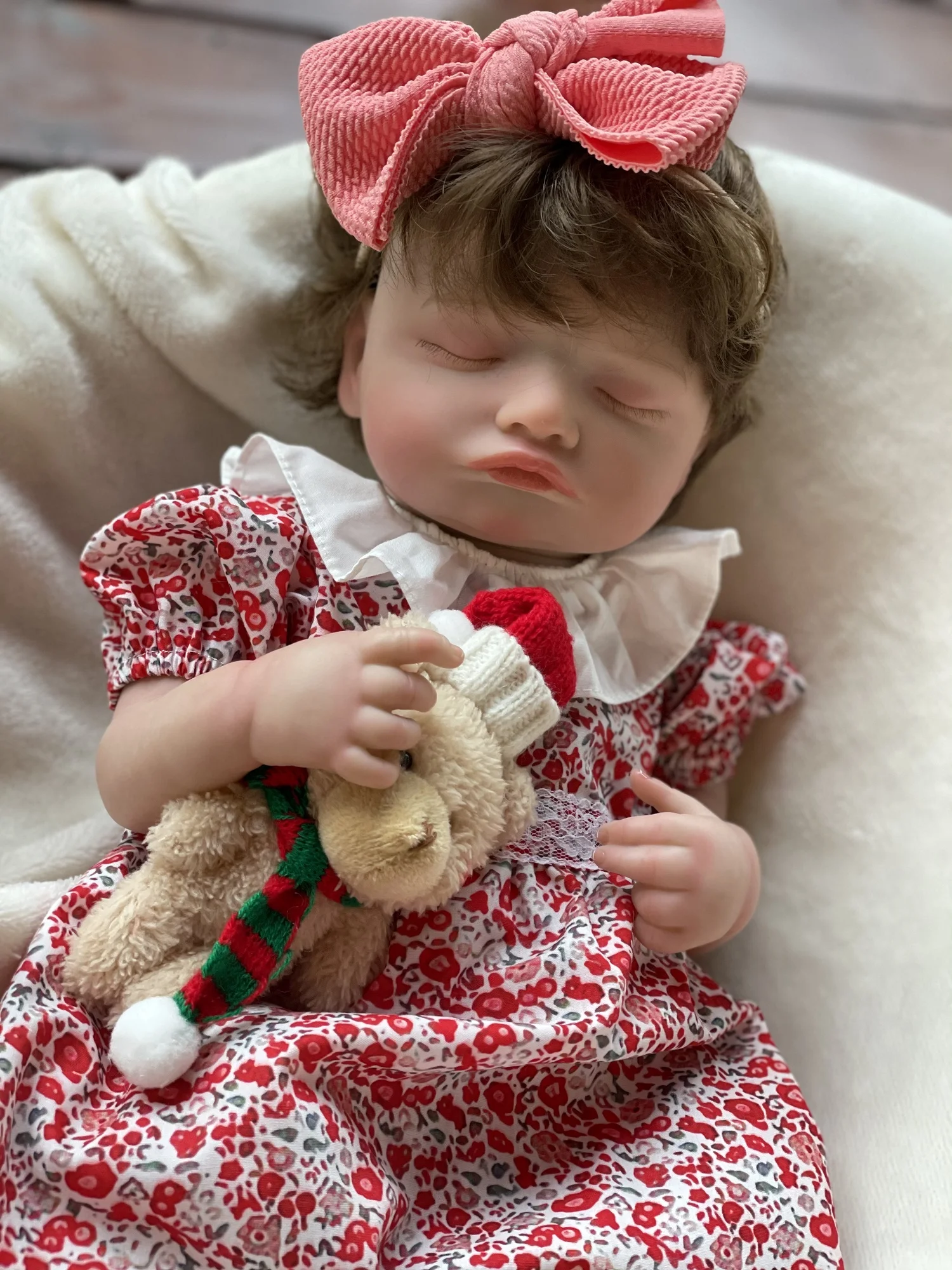 50cm Ganzkörper Silikon Vinyl Rosalie Bebe wieder geborenes Mädchen mit verwurzelten Haaren 3d gemalte Haut für Weihnachts geschenk Muñeca Renacida