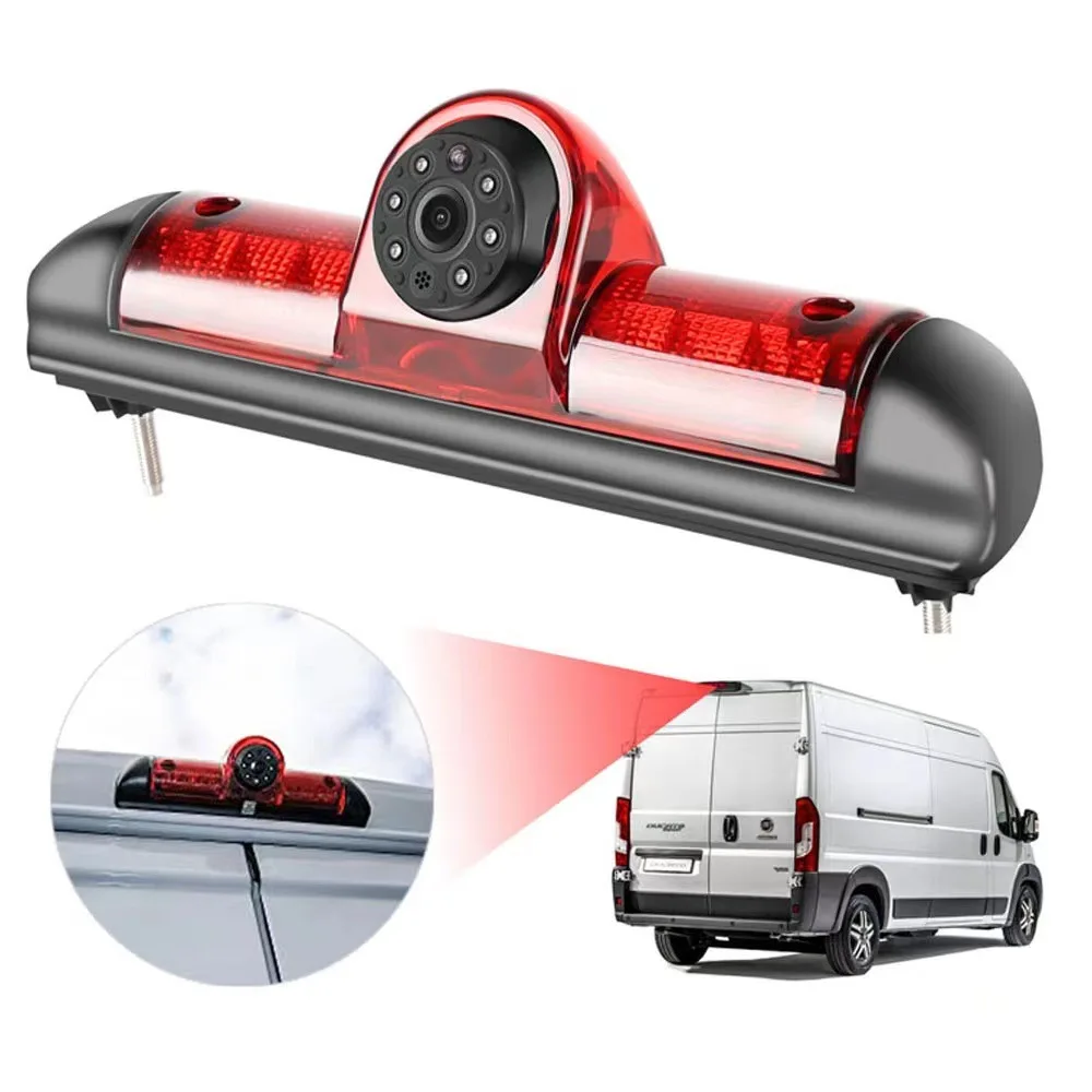 Waterproof HD Night Vision Reversing Image Camera High-Position Brake Light for Fiat & Citroen RV 1 Year Warranty