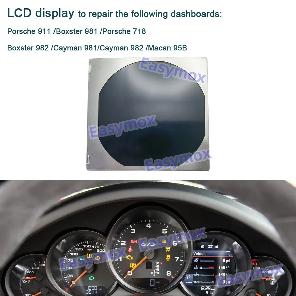 

Car LCD Display for Mercedes Benz 212 204 Porsche 911 Boxster 981 718 Boxster 982 Cayman 981 Cayman 982 Dashboard GCX080AKT-E