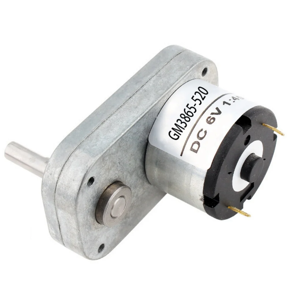 GM3865 520 Gear Motor DC 6V 12V 24V High Torque Reversible Adjustable Speed Electric Metal Gear Reduction Motor Reducer Gearbox