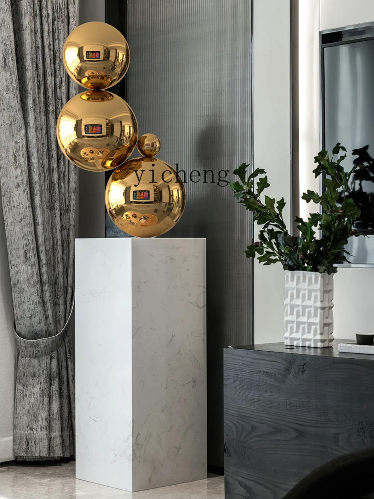 

Stainless Steel Metal Beads Art Sculpture Model Room Living Room Hallway Ornaments