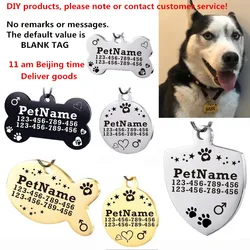 Personalized Pet ID Tag for Dog, Puppy and Kitten Collar, Stainless Steel Accessories, Customized Dogs Tag, Free Engraving